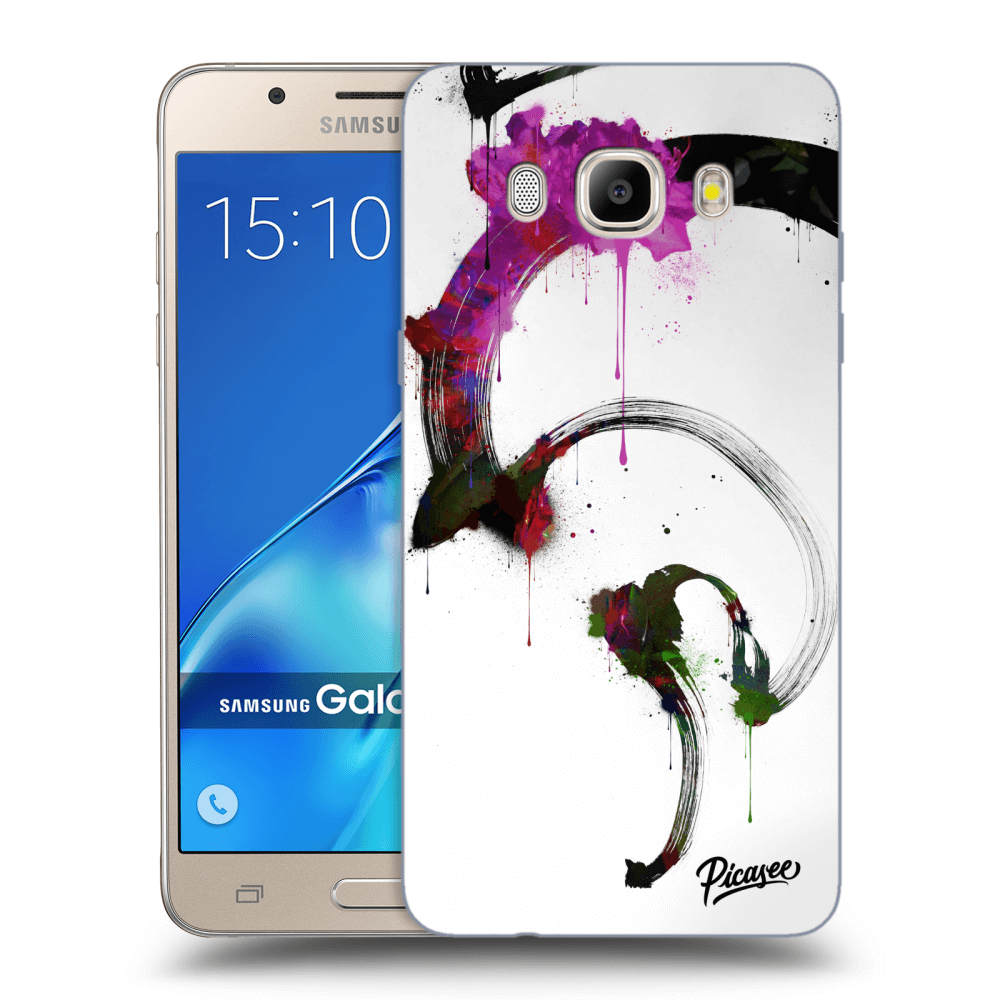 Picasee Samsung Galaxy J5 2016 J510F Hülle - Transparentes Silikon - Peony White