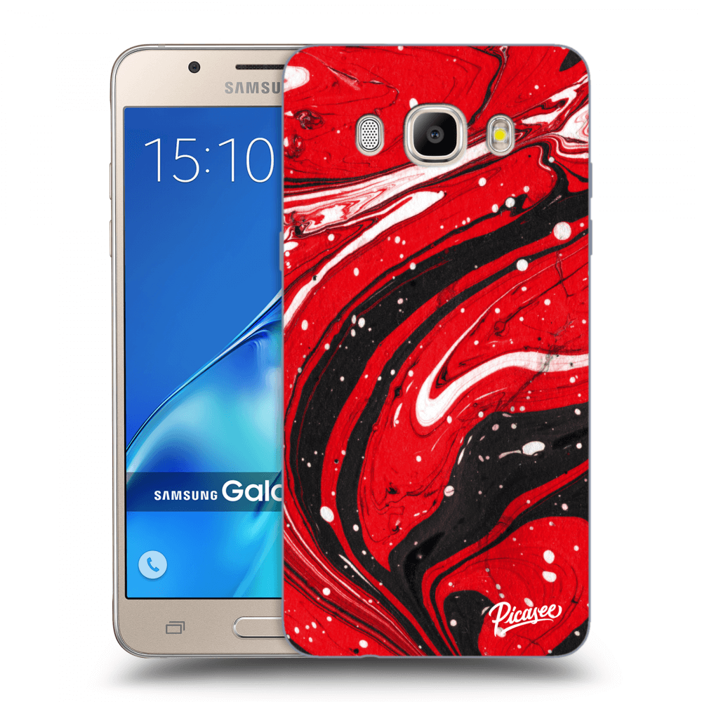 Picasee Samsung Galaxy J5 2016 J510F Hülle - Transparentes Silikon - Red black