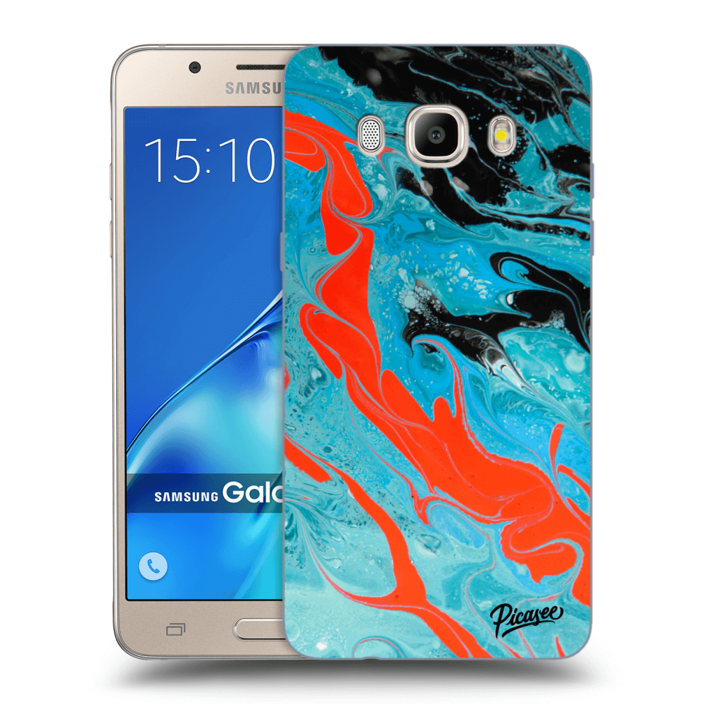 Picasee Samsung Galaxy J5 2016 J510F Hülle - Transparentes Silikon - Blue Magma
