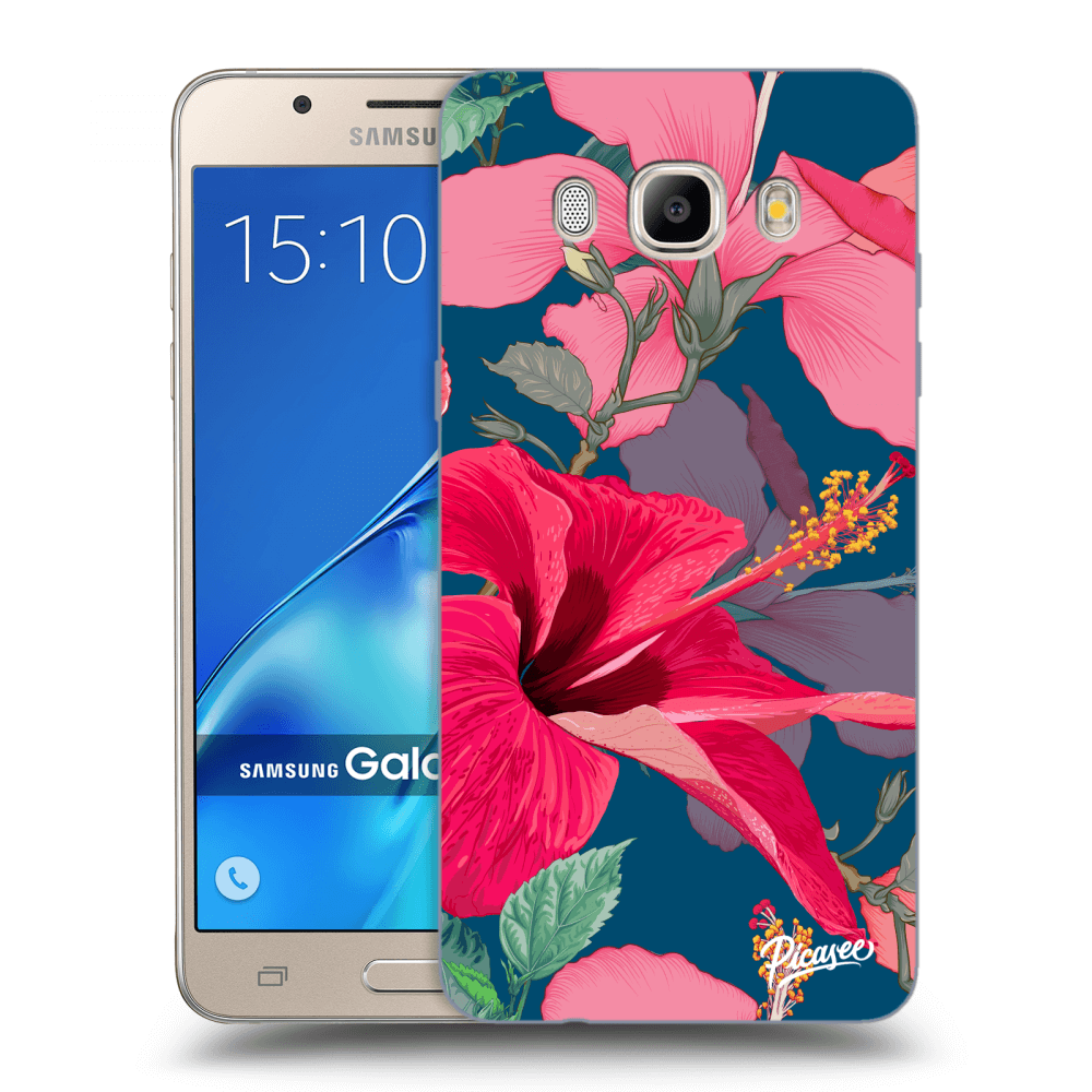 Picasee Samsung Galaxy J5 2016 J510F Hülle - Transparentes Silikon - Hibiscus