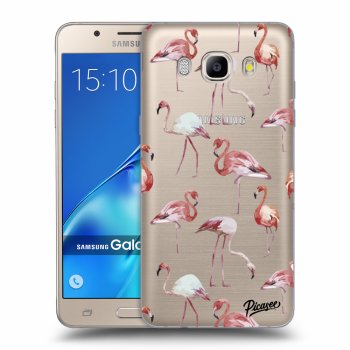 Picasee Samsung Galaxy J5 2016 J510F Hülle - Transparentes Silikon - Flamingos