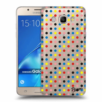 Picasee Samsung Galaxy J5 2016 J510F Hülle - Transparentes Silikon - Colorful dots