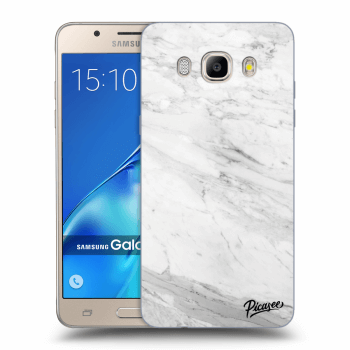Picasee Samsung Galaxy J5 2016 J510F Hülle - Transparentes Silikon - White marble