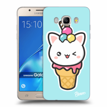 Picasee Samsung Galaxy J5 2016 J510F Hülle - Transparentes Silikon - Ice Cream Cat