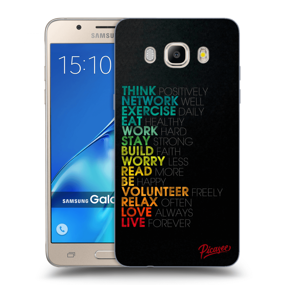 Picasee Samsung Galaxy J5 2016 J510F Hülle - Transparentes Silikon - Motto life