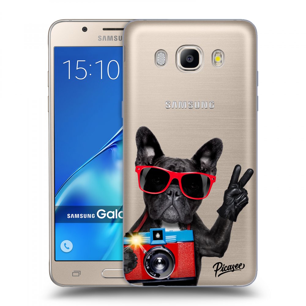 Picasee Samsung Galaxy J5 2016 J510F Hülle - Transparentes Silikon - French Bulldog