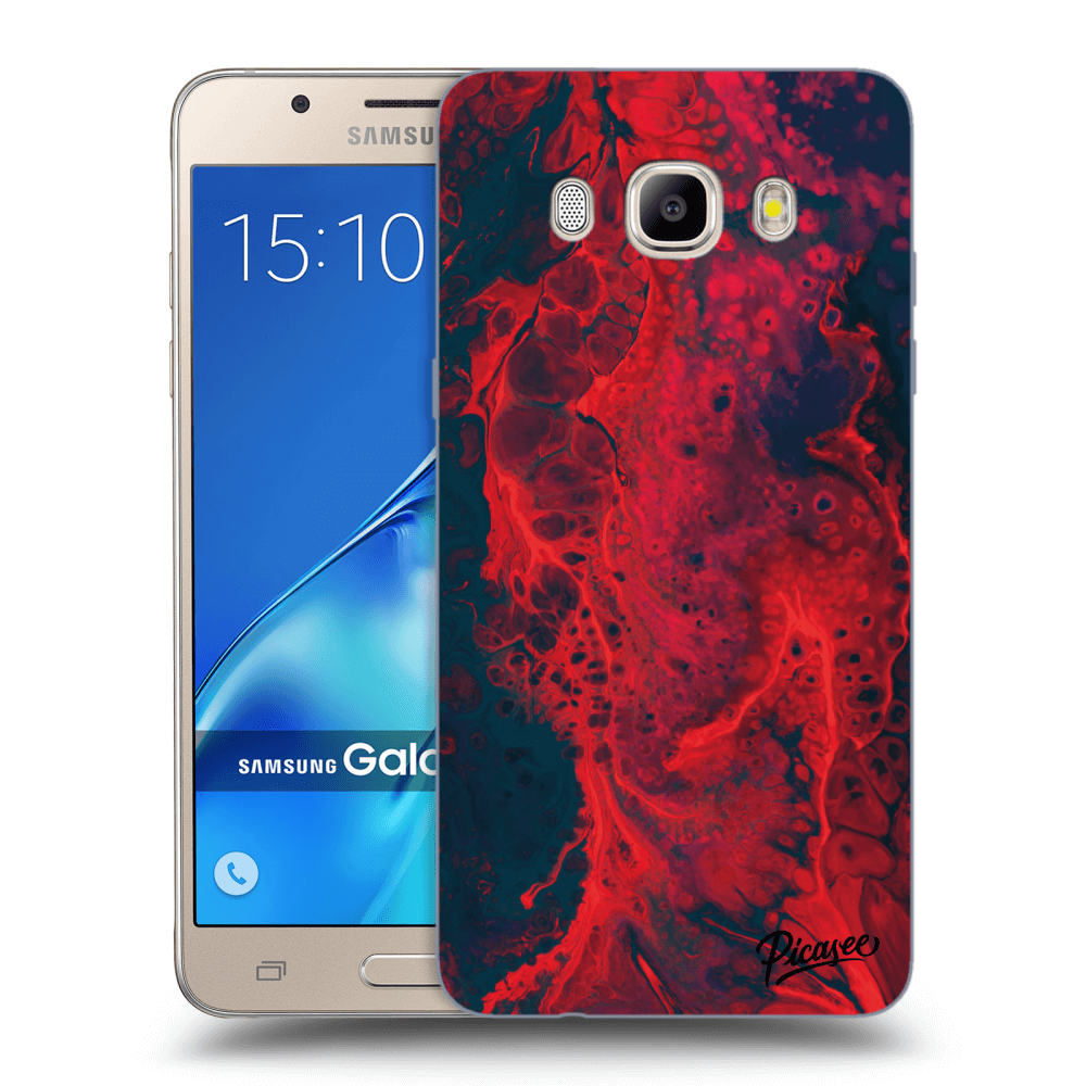 Picasee Samsung Galaxy J5 2016 J510F Hülle - Transparentes Silikon - Organic red