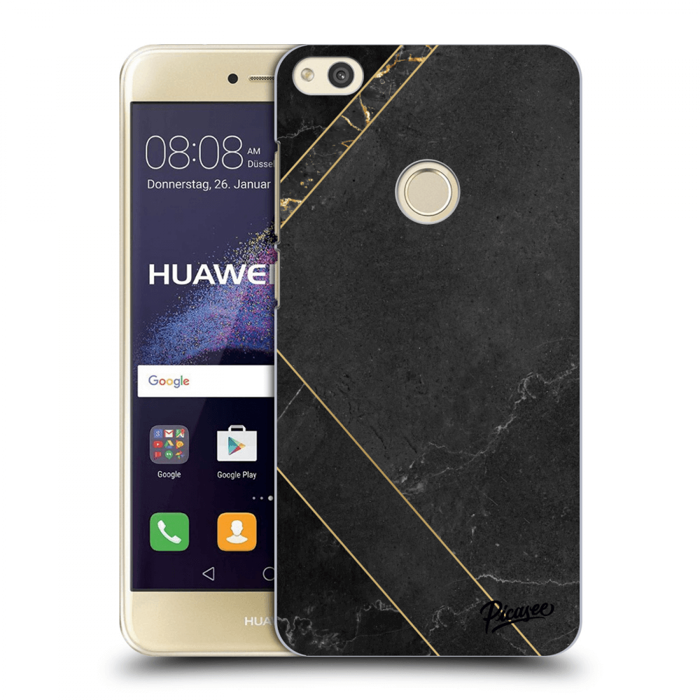 Picasee Huawei P9 Lite 2017 Hülle - Transparentes Silikon - Black tile