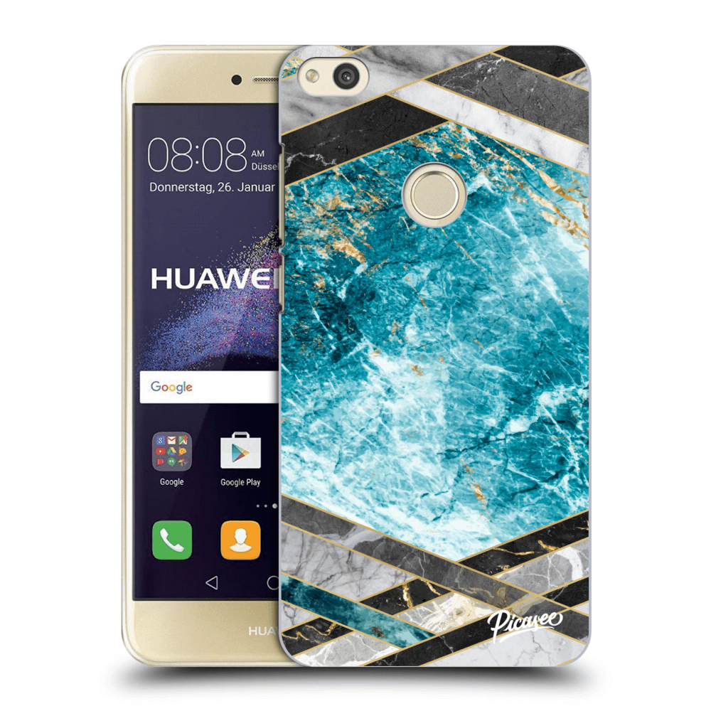 Picasee Huawei P9 Lite 2017 Hülle - Transparentes Silikon - Blue geometry