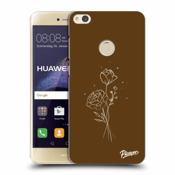 Hülle für Huawei P9 Lite 2017 - Brown flowers