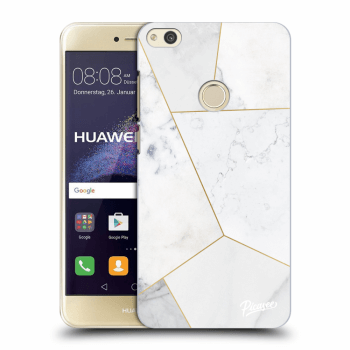 Picasee Huawei P9 Lite 2017 Hülle - Transparentes Silikon - White tile