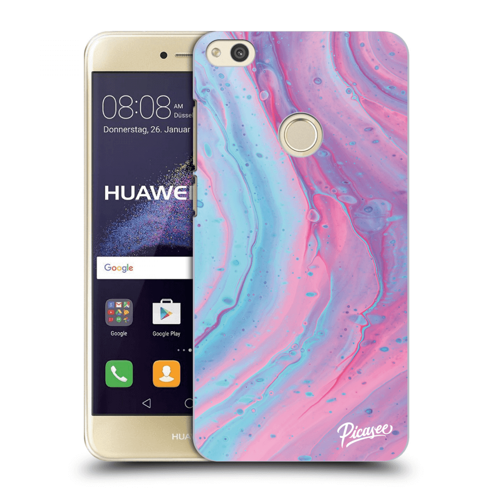 Picasee Huawei P9 Lite 2017 Hülle - Transparentes Silikon - Pink liquid