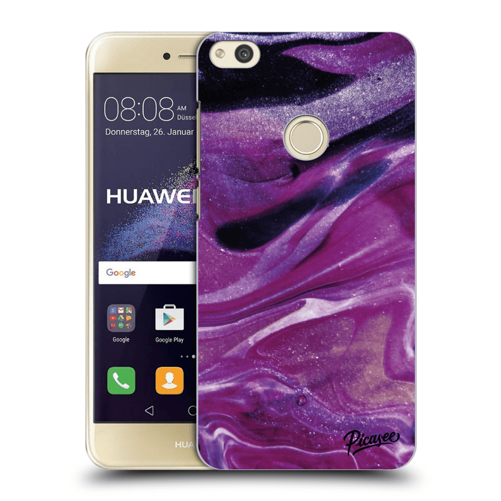 Picasee Huawei P9 Lite 2017 Hülle - Transparentes Silikon - Purple glitter