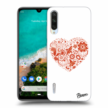 Picasee Xiaomi Mi A3 Hülle - Transparentes Silikon - Big heart