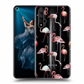 Picasee Honor 20 Hülle - Transparentes Silikon - Flamingos