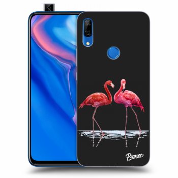 Picasee Huawei P Smart Z Hülle - Schwarzes Silikon - Flamingos couple