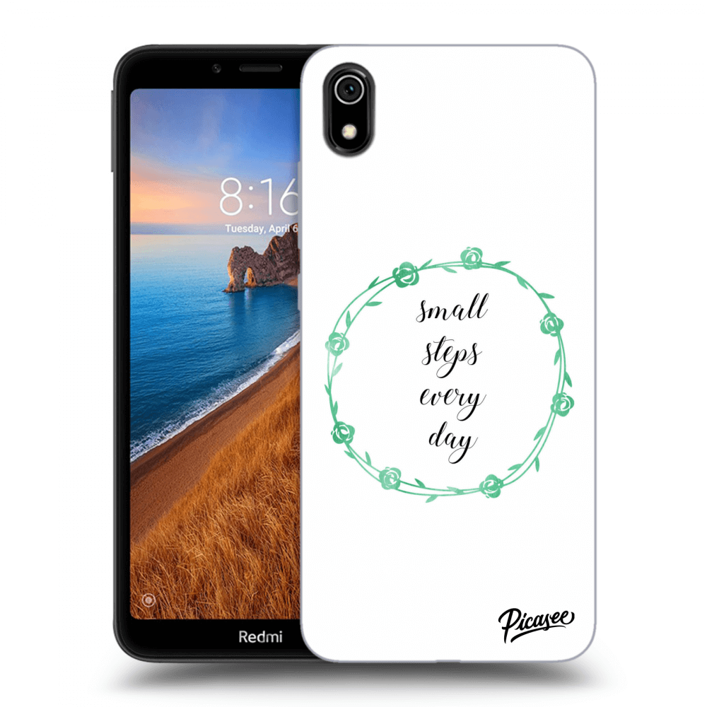 Picasee Xiaomi Redmi 7A Hülle - Transparentes Silikon - Small steps every day