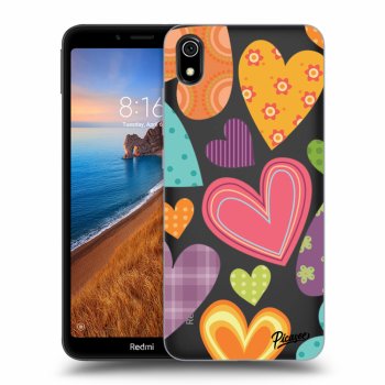 Picasee Xiaomi Redmi 7A Hülle - Transparentes Silikon - Colored heart
