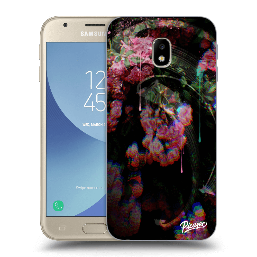 Picasee Samsung Galaxy J3 2017 J330F Hülle - Transparentes Silikon - Rosebush limited