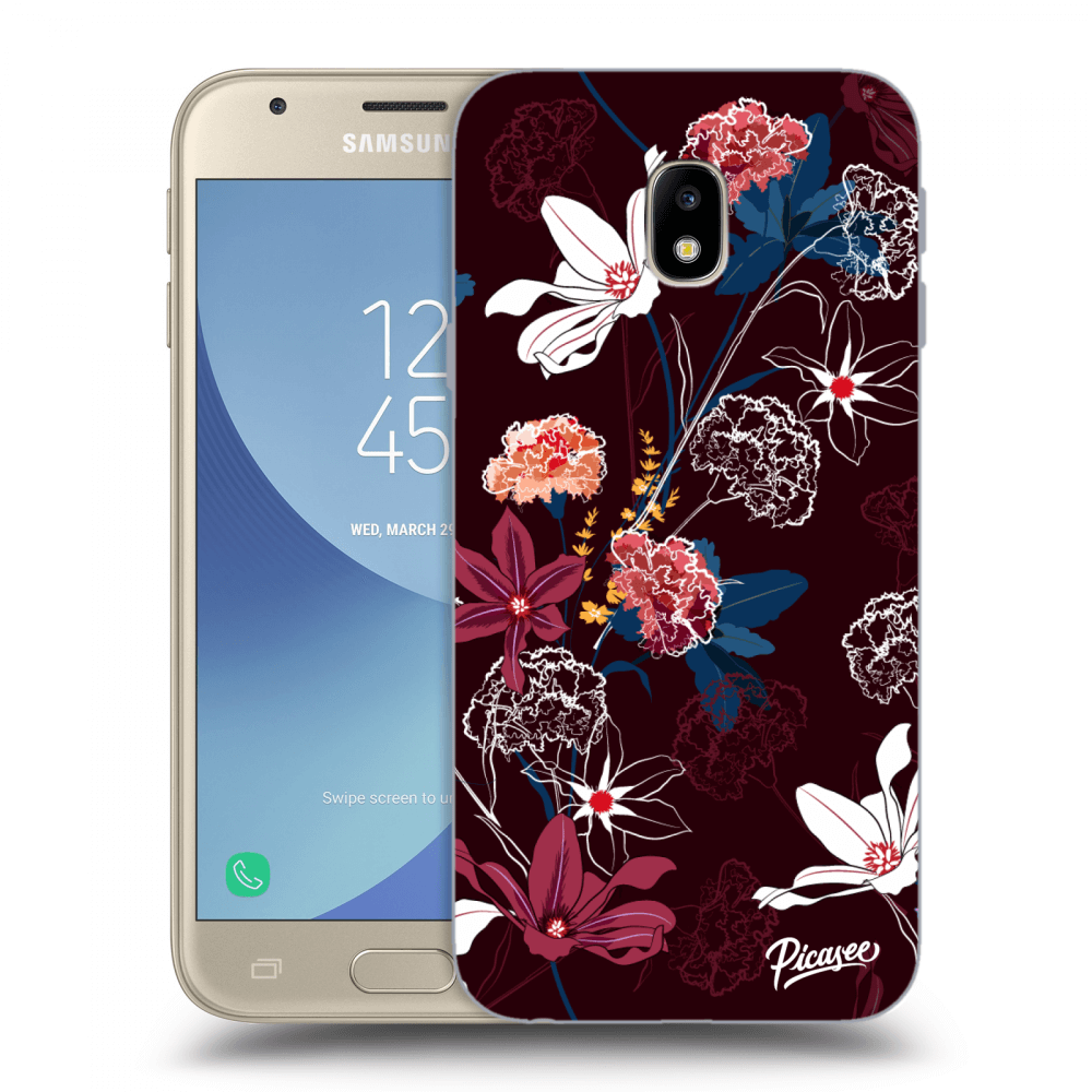 Picasee Samsung Galaxy J3 2017 J330F Hülle - Transparentes Silikon - Dark Meadow