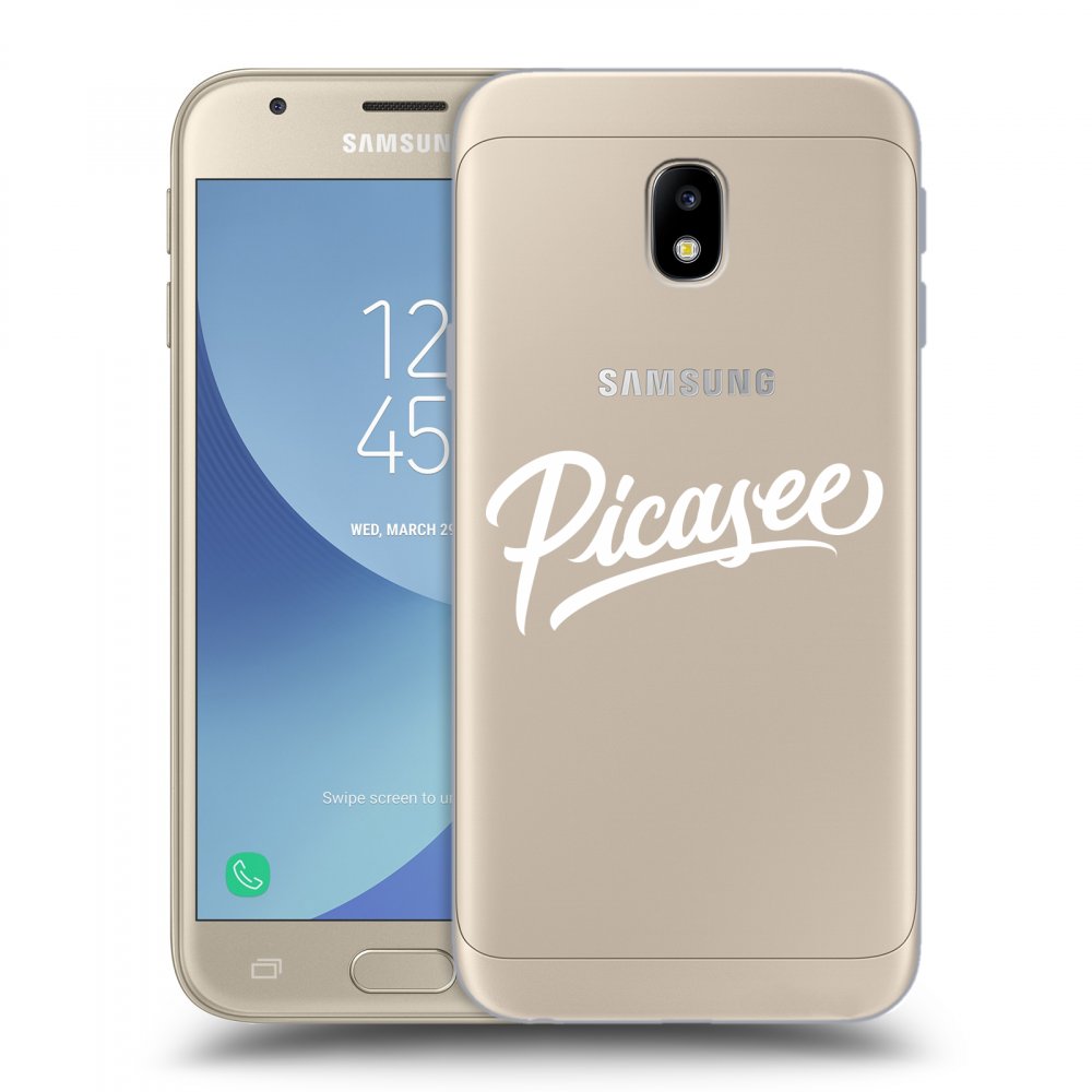 Picasee Samsung Galaxy J3 2017 J330F Hülle - Transparentes Silikon - Picasee - White