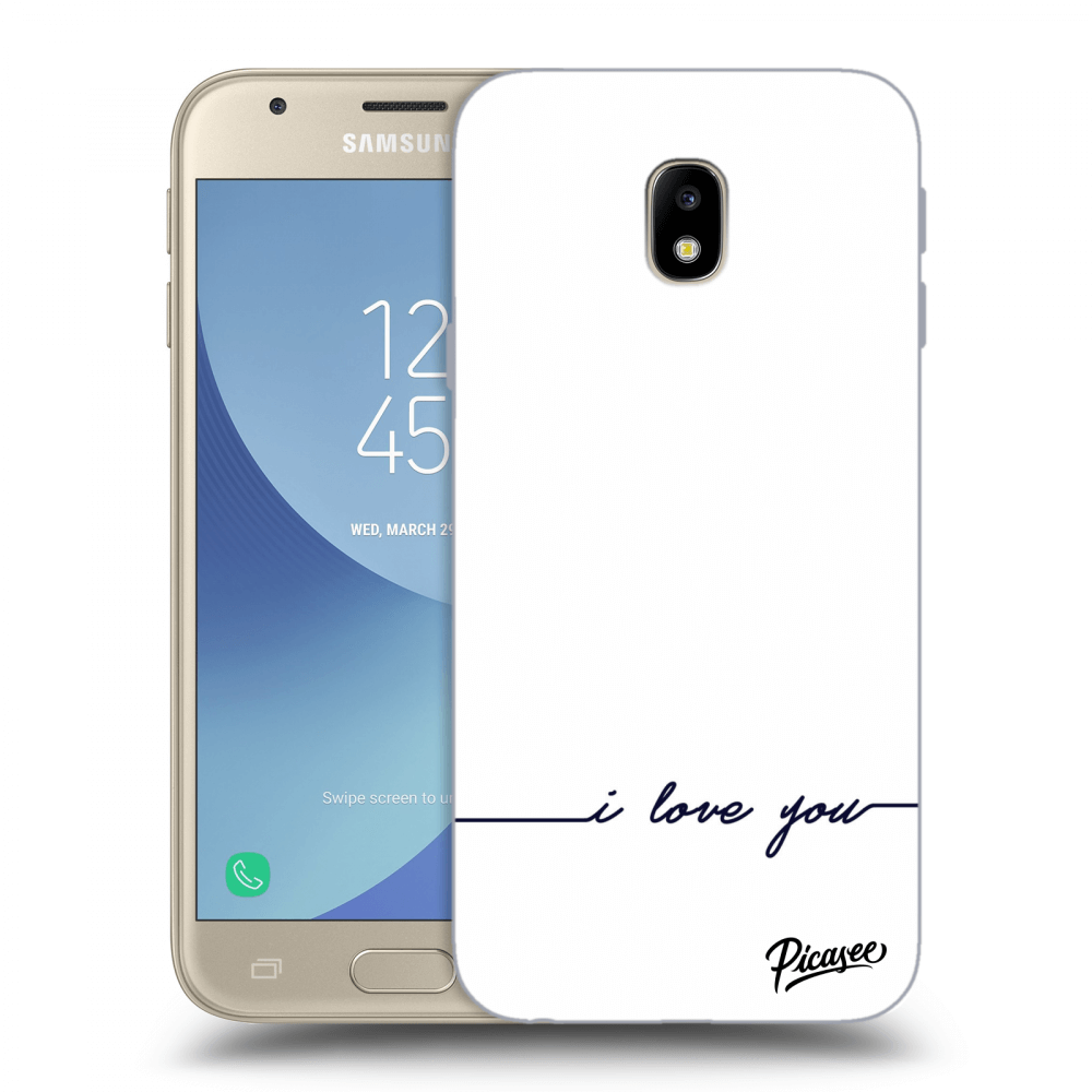 Picasee Samsung Galaxy J3 2017 J330F Hülle - Transparentes Silikon - I love you