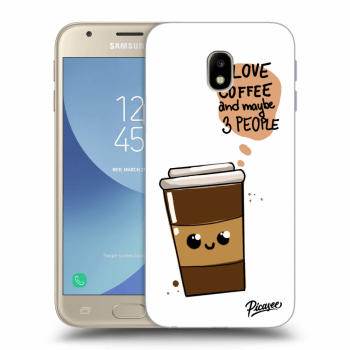 Picasee Samsung Galaxy J3 2017 J330F Hülle - Schwarzes Silikon - Cute coffee