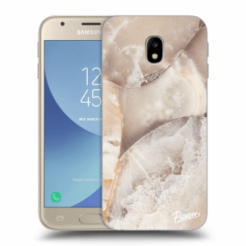 Picasee Samsung Galaxy J3 2017 J330F Hülle - Transparentes Silikon - Cream marble