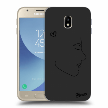 Picasee Samsung Galaxy J3 2017 J330F Hülle - Schwarzes Silikon - Couple boy