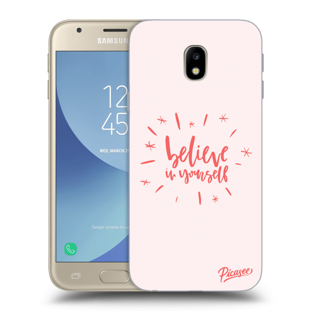 Picasee Samsung Galaxy J3 2017 J330F Hülle - Transparentes Silikon - Believe in yourself