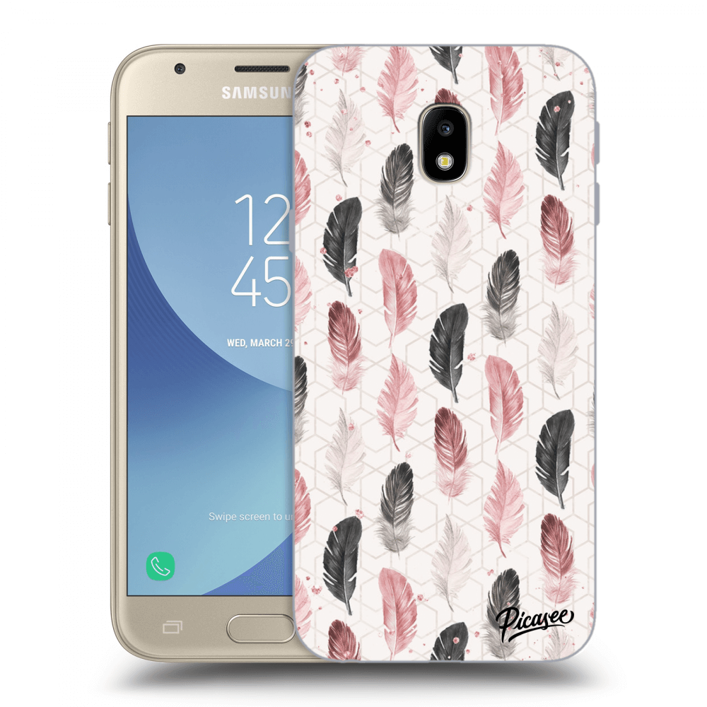 Picasee Samsung Galaxy J3 2017 J330F Hülle - Transparentes Silikon - Feather 2