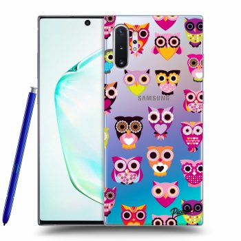 Picasee Samsung Galaxy Note 10+ N975F Hülle - Transparentes Silikon - Owls