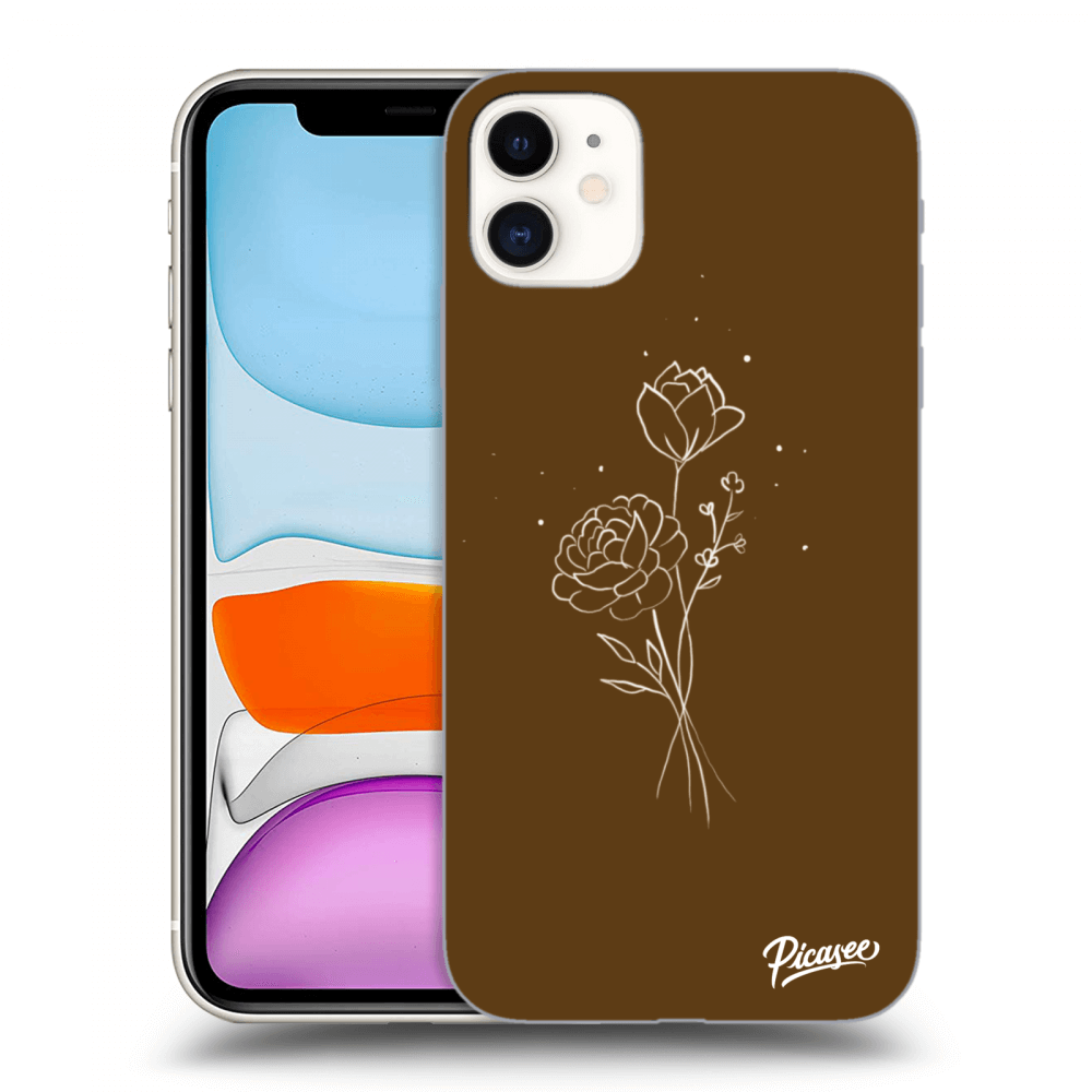 Picasee ULTIMATE CASE für Apple iPhone 11 - Brown flowers