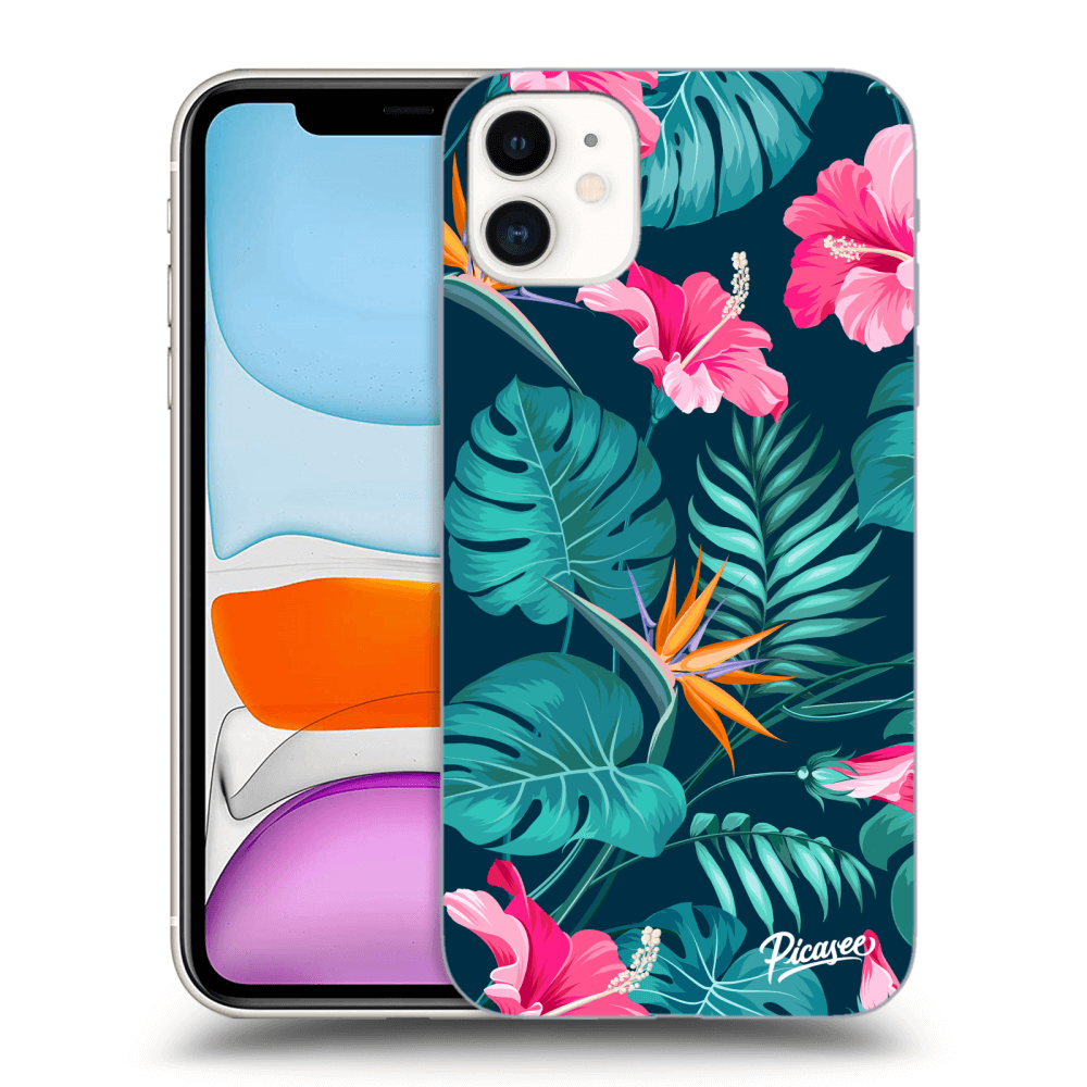 Picasee ULTIMATE CASE MagSafe für Apple iPhone 11 - Pink Monstera