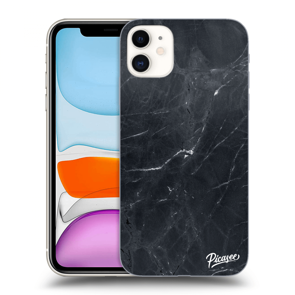Picasee Apple iPhone 11 Hülle - Transparentes Silikon - Black marble
