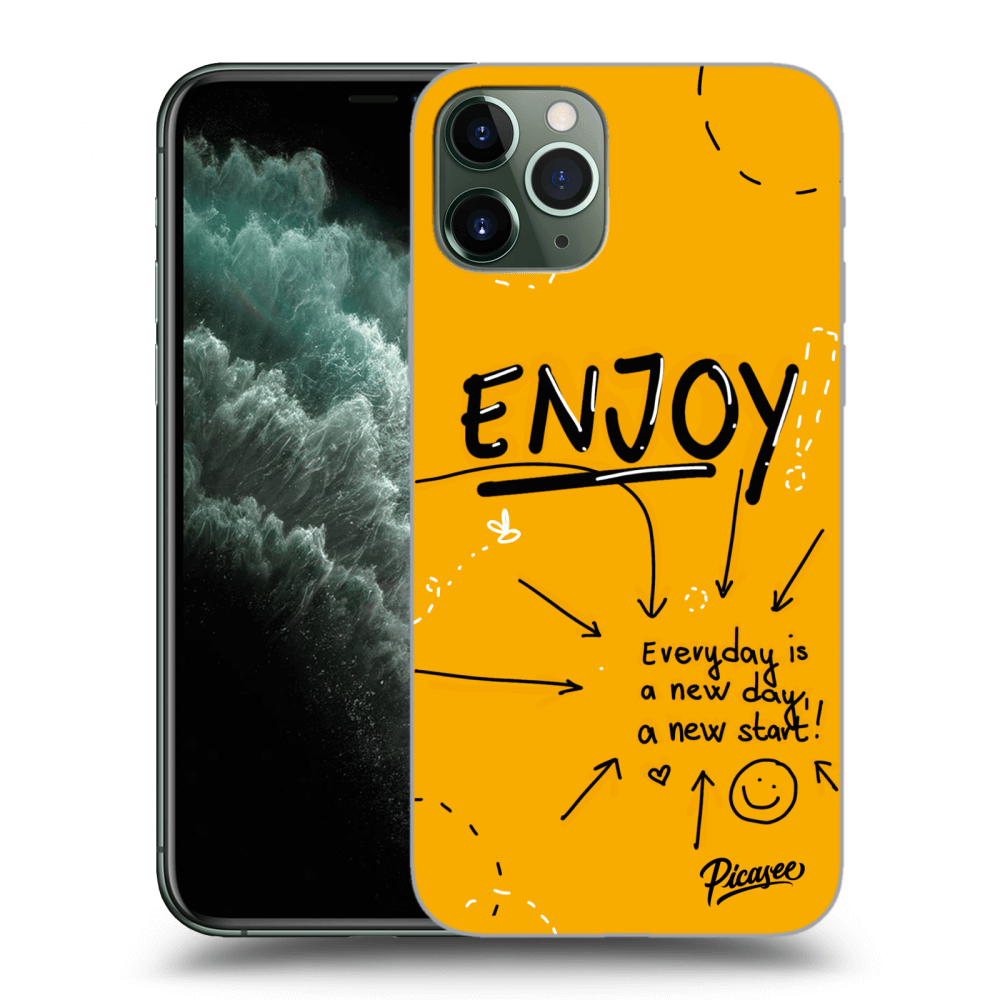 Picasee Apple iPhone 11 Pro Hülle - Transparentes Silikon - Enjoy