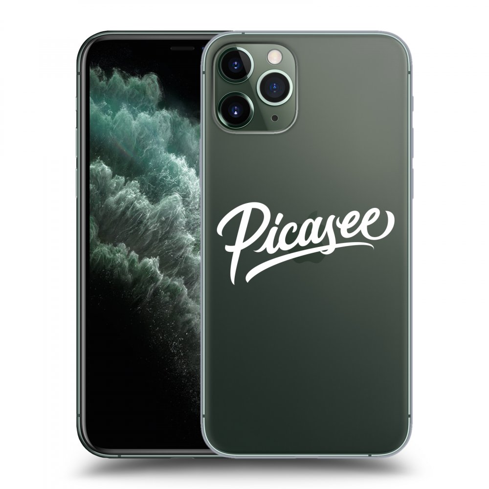 Picasee Apple iPhone 11 Pro Hülle - Transparentes Silikon - Picasee - White