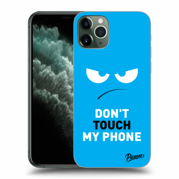 Picasee Apple iPhone 11 Pro Hülle - Transparentes Silikon - Angry Eyes - Blue