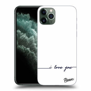 Picasee Apple iPhone 11 Pro Hülle - Transparentes Silikon - I love you