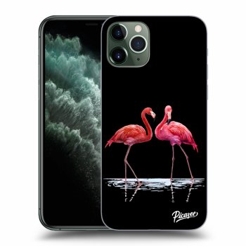 Hülle für Apple iPhone 11 Pro - Flamingos zu zweit