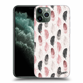 Picasee Apple iPhone 11 Pro Hülle - Transparentes Silikon - Feather 2
