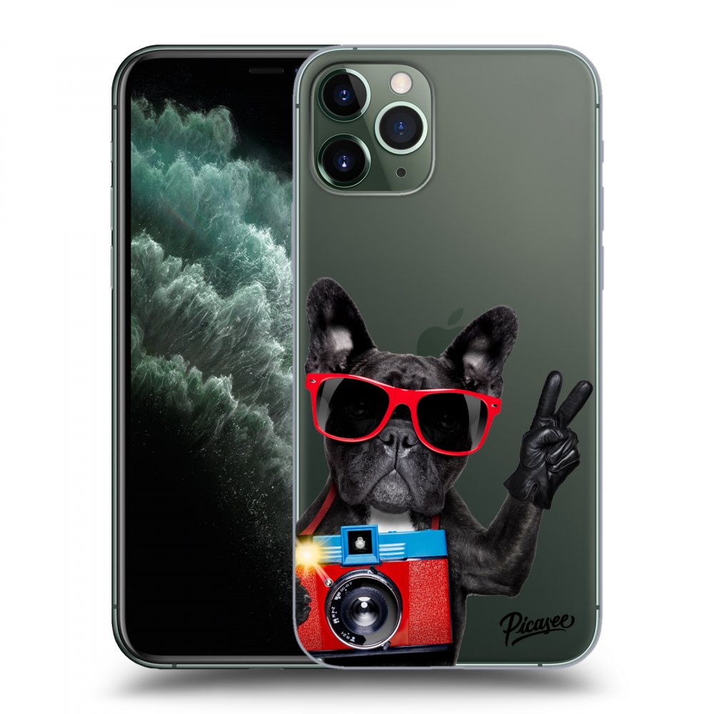 Picasee Apple iPhone 11 Pro Hülle - Transparentes Silikon - Französische Bulldogge
