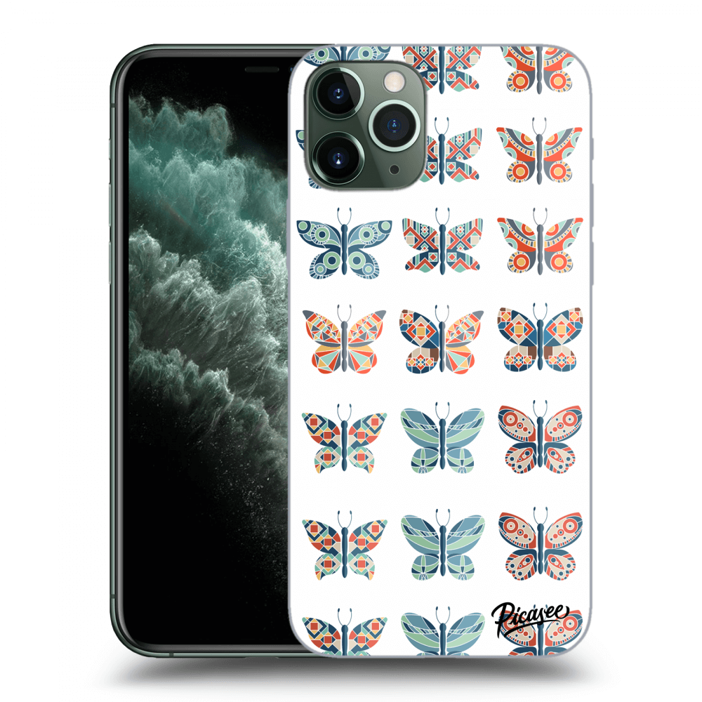 Picasee Apple iPhone 11 Pro Hülle - Transparentes Silikon - Butterflies