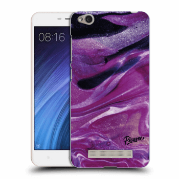 Picasee Xiaomi Redmi 4A Hülle - Transparentes Silikon - Purple glitter