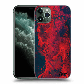 Picasee Apple iPhone 11 Pro Max Hülle - Transparentes Silikon - Organic red