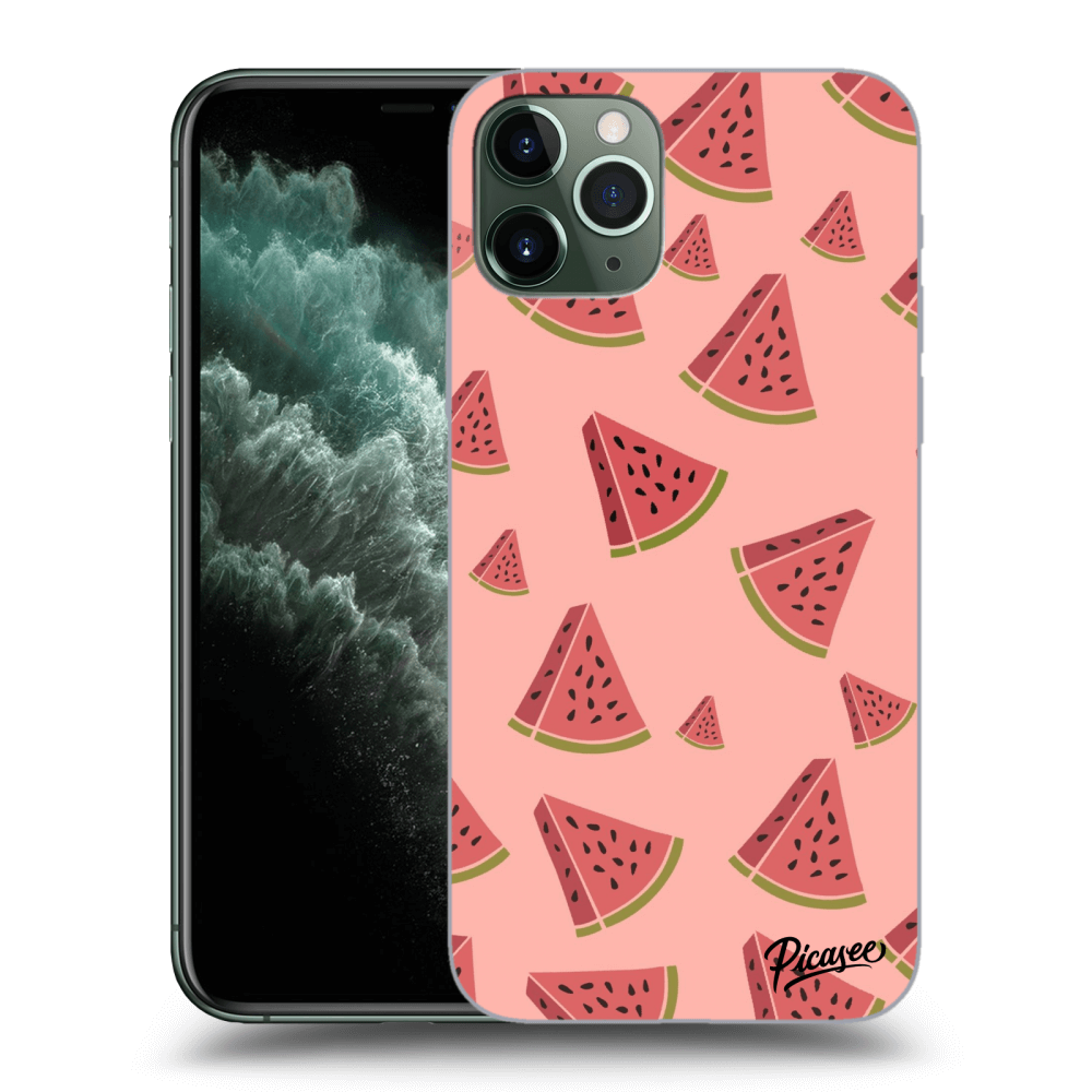 Picasee Apple iPhone 11 Pro Max Hülle - Schwarzes Silikon - Watermelon