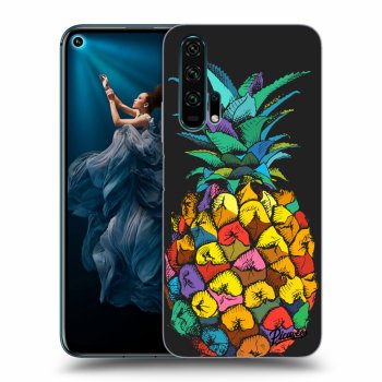 Picasee Honor 20 Pro Hülle - Schwarzes Silikon - Pineapple
