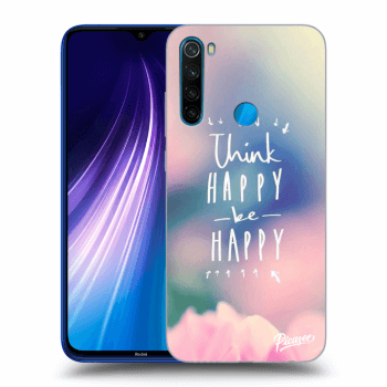Picasee Xiaomi Redmi Note 8 Hülle - Transparentes Silikon - Think happy be happy