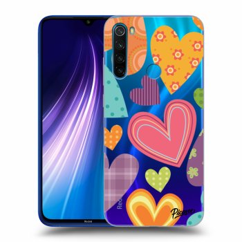 Picasee Xiaomi Redmi Note 8 Hülle - Transparentes Silikon - Colored heart