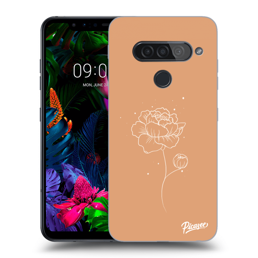 Picasee LG G8s ThinQ Hülle - Transparentes Silikon - Peonies